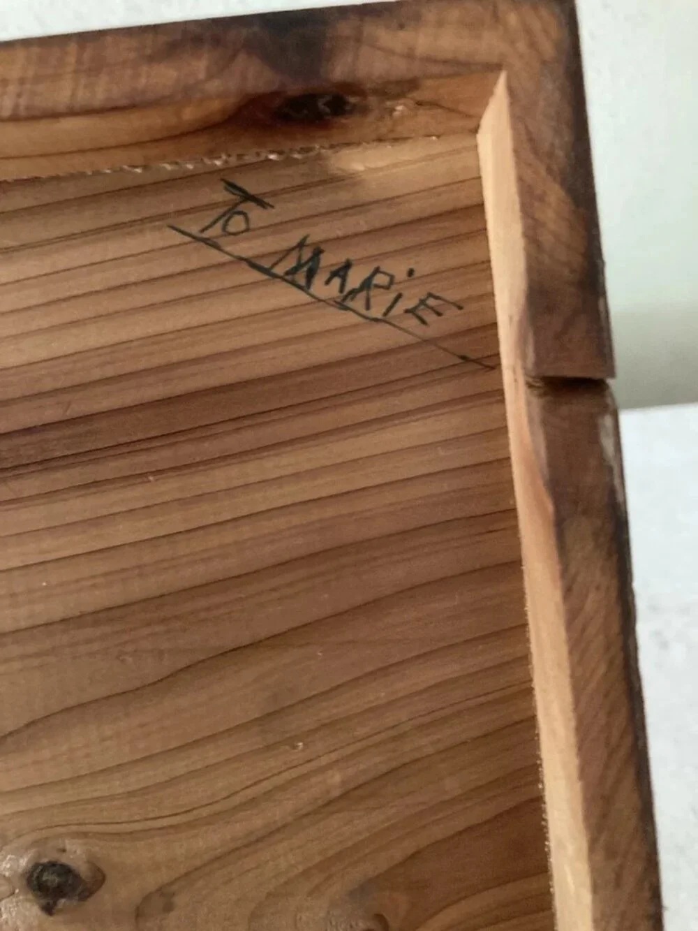Vintage Wooden Cedar Trinket Jewelry Box
